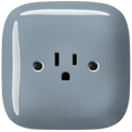 SQUARE PORCELAIN WALL SOCKET USA 15 AMP ASH GREY - DYKE & DEAN