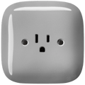 SQUARE PORCELAIN WALL SOCKET USA 15 AMP GREY - DYKE & DEAN
