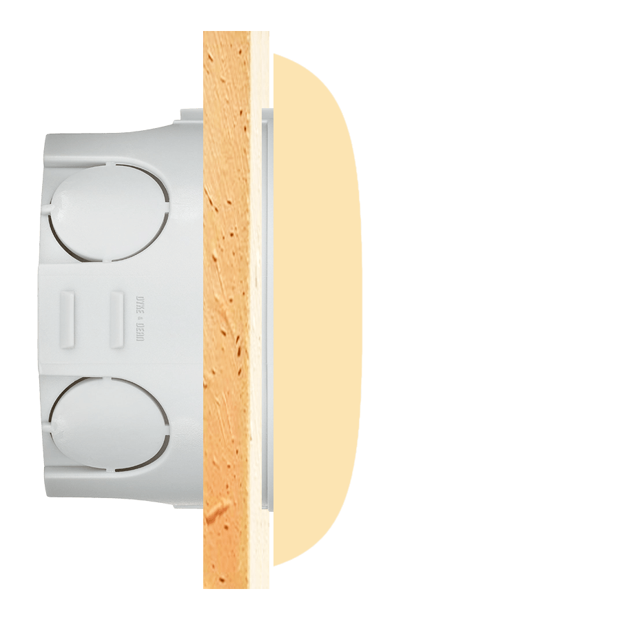 SQUARE PORCELAIN WALL USB CHARGER PASTEL BLUE - DYKE & DEAN