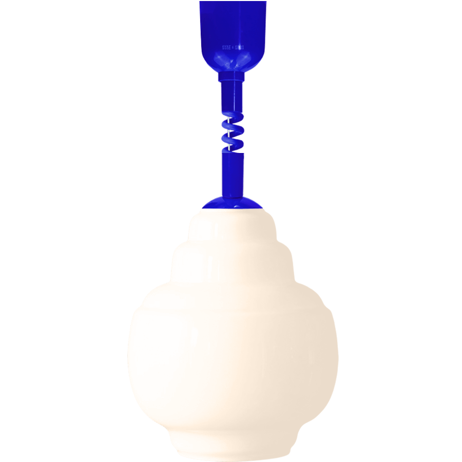 STEPPED OPALINE RETRACTABLE CORD LIGHT - DYKE & DEAN