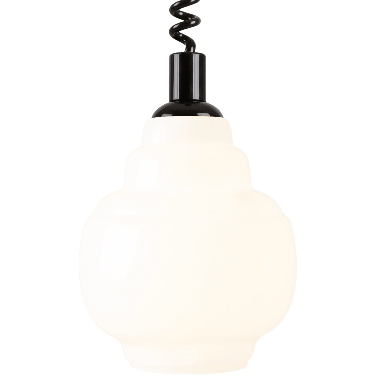 STEPPED OPALINE RETRACTABLE CORD LIGHT - DYKE & DEAN