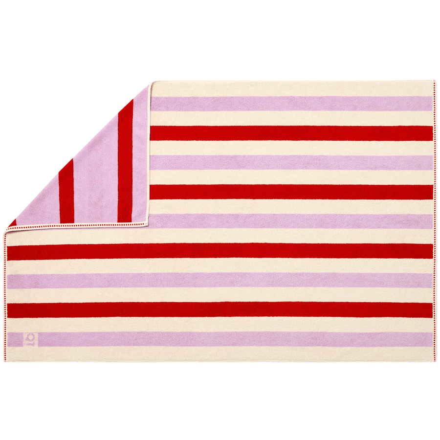 STRIPE BATH SHEET TOWEL CANDY - DYKE & DEAN