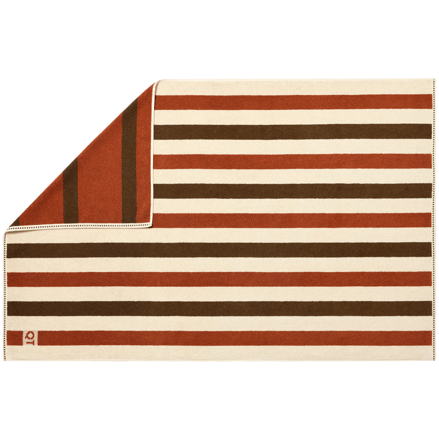 STRIPE BATH SHEET TOWEL CHOCOLATE - DYKE & DEAN