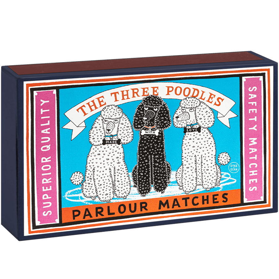 THE THREE POODLES GIANT SAFETY MATCHES - DYKE & DEAN