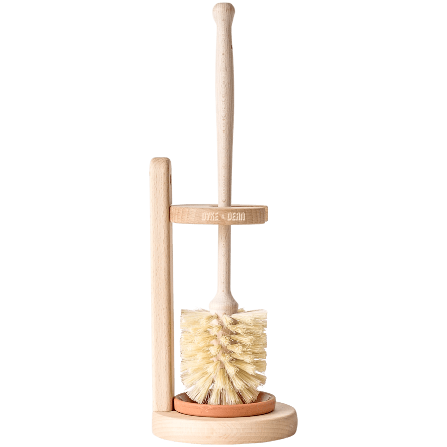 TOILET BRUSH WITH WOODEN STAND - DYKE & DEAN