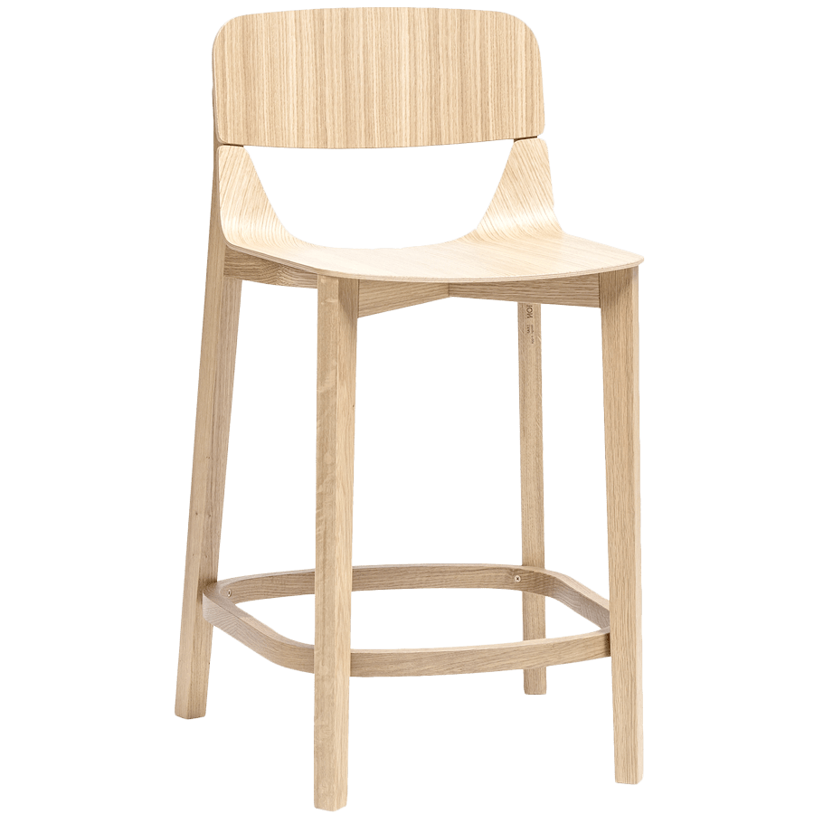 TON LEAF STOOL WITH BACKREST LOW - DYKE & DEAN