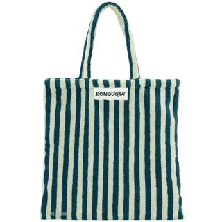 TOWEL FABRIC TOTE BAG GREEN - DYKE & DEAN