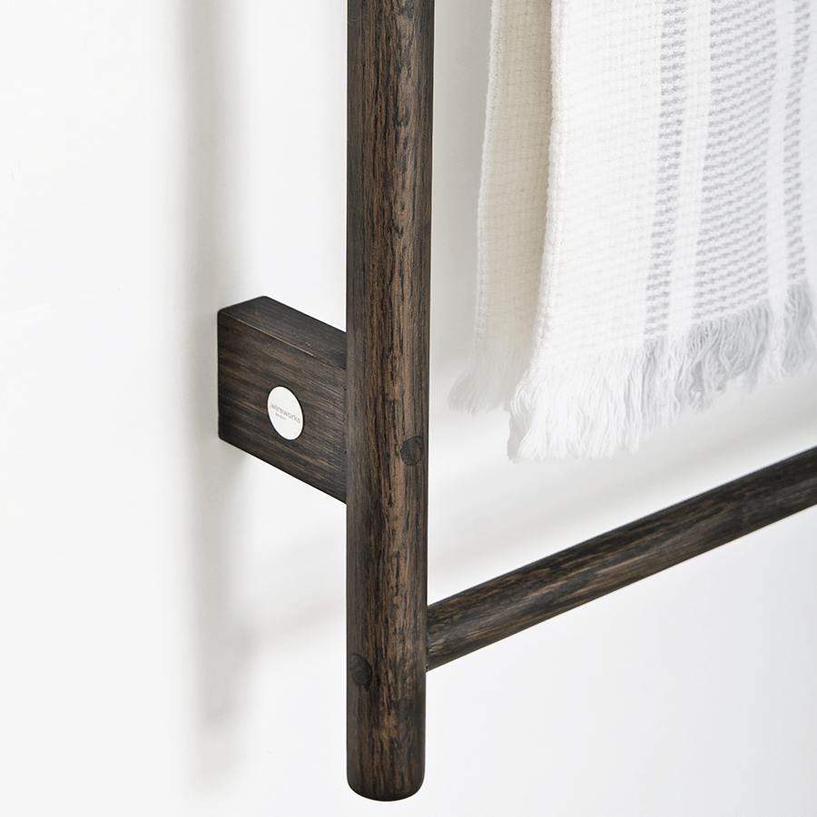 TOWEL RAIL WALL BAR DARK OAK - DYKE & DEAN