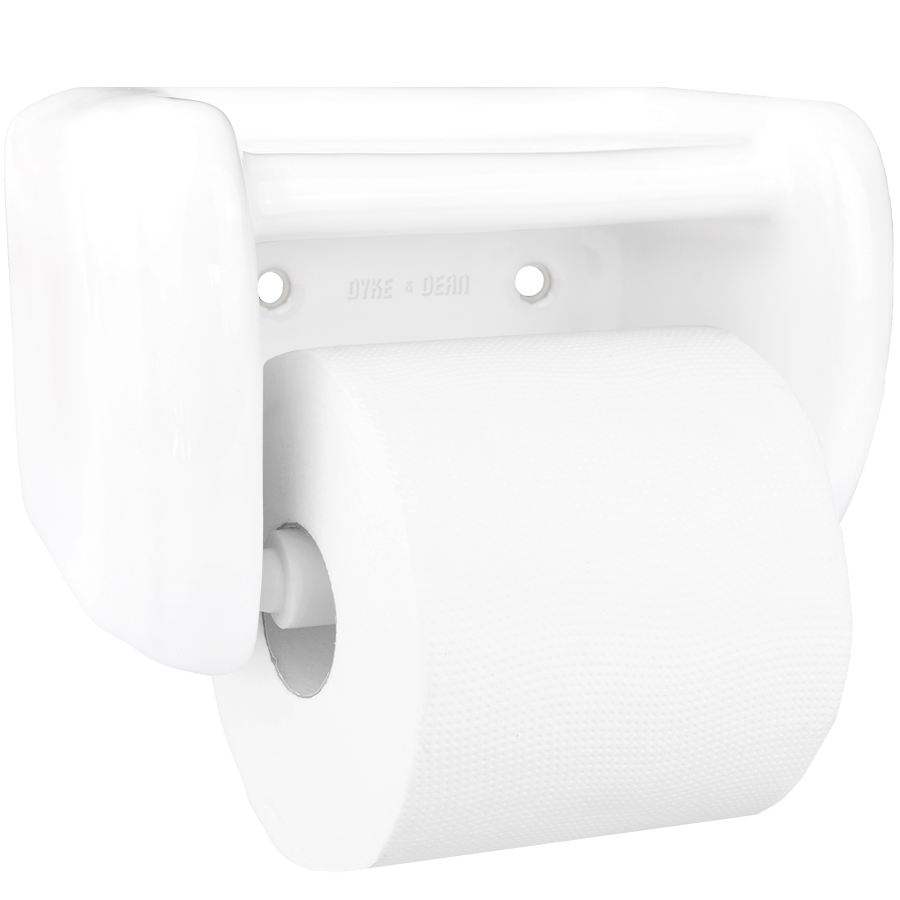 TRADITIONAL PORCELAIN TOILET PAPER HOLDER - DYKE & DEAN