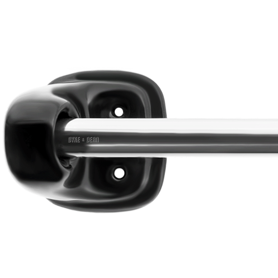 TRADITIONAL PORCELAIN TOWEL BAR SET BLACK - DYKE & DEAN