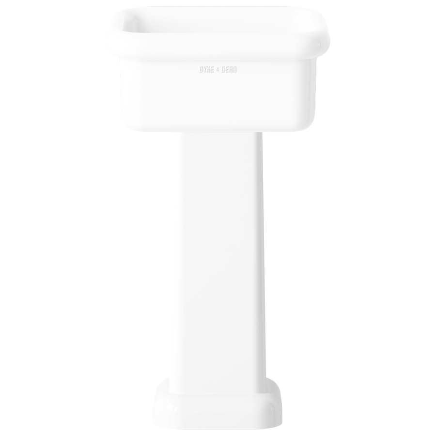 TRUE LITE CERAMIC COUNTERTOP SINK WHITE PEDESTAL - DYKE & DEAN