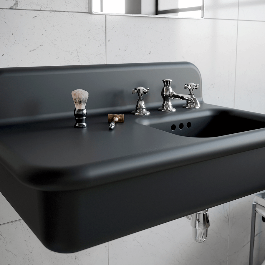 TRUE LITE CERAMIC MOUNTED LARGE SINK WHITE - DYKE & DEAN