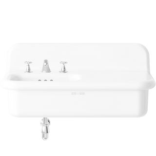 TRUE LITE CERAMIC MOUNTED LARGE SINK WHITE - DYKE & DEAN