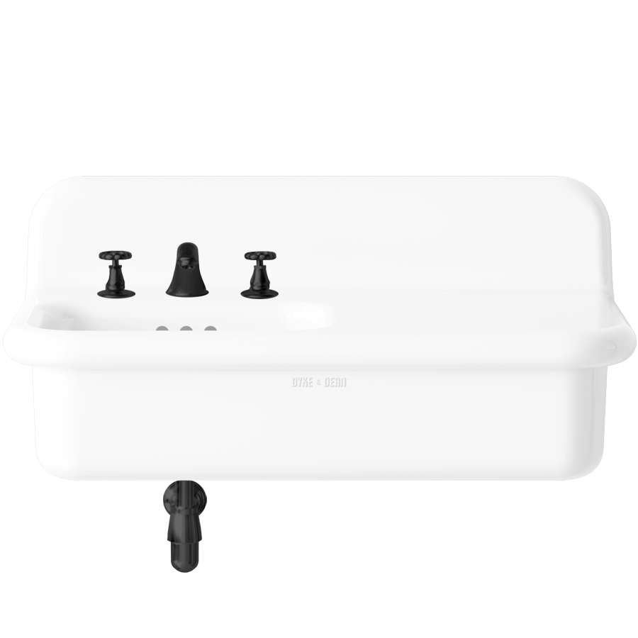 TRUE LITE CERAMIC MOUNTED LARGE SINK WHITE - DYKE & DEAN