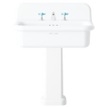 TRUE LITE CERAMIC MOUNTED MEDIUM SINK WHITE PEDESTAL - DYKE & DEAN