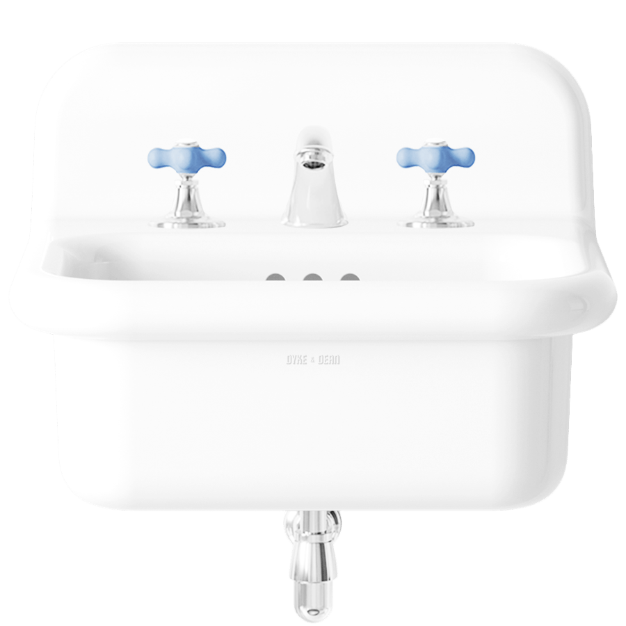 TRUE LITE CERAMIC MOUNTED SMALL SINK WHITE - DYKE & DEAN