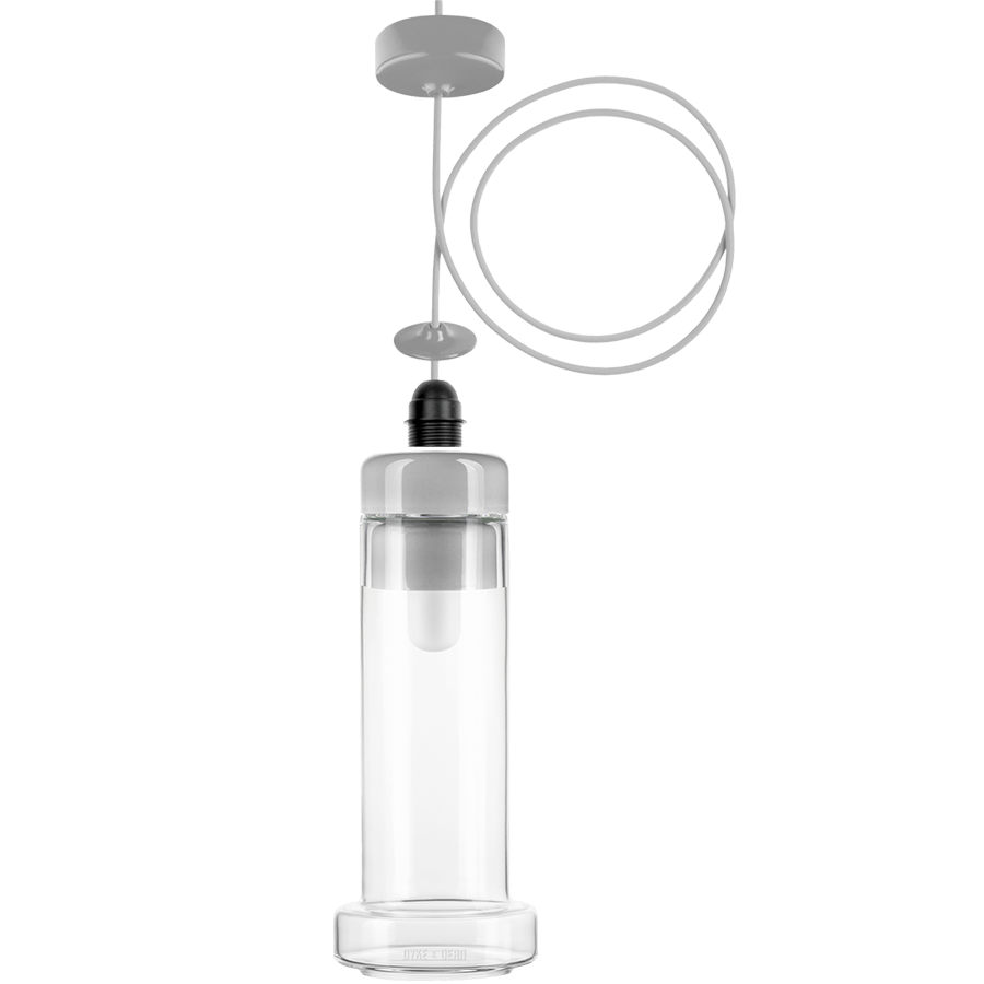 TUBA PORCELAIN CRYSTAL GLASS LIGHT PENDANTS - DYKE & DEAN