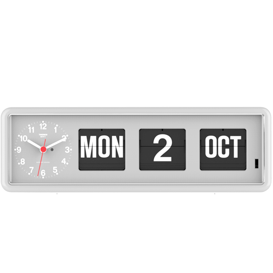 TWEMCO CALENDAR FLIP CLOCK BQ-38 GREY - DYKE & DEAN