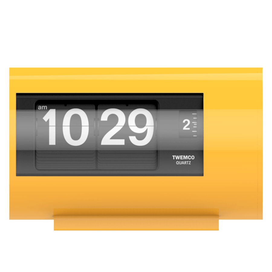 TWEMCO TABLE FLIP CLOCK AP-28 YELLOW - DYKE & DEAN