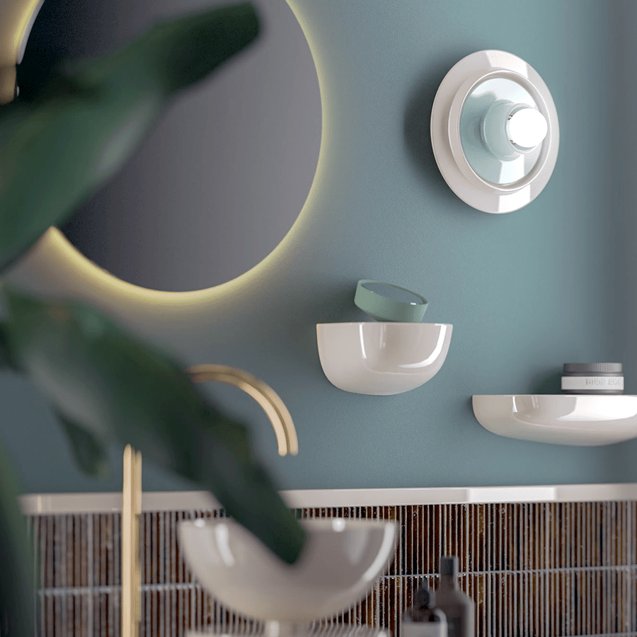 VOILA CERAMIC DISC WALL & CEILING LIGHT - DYKE & DEAN