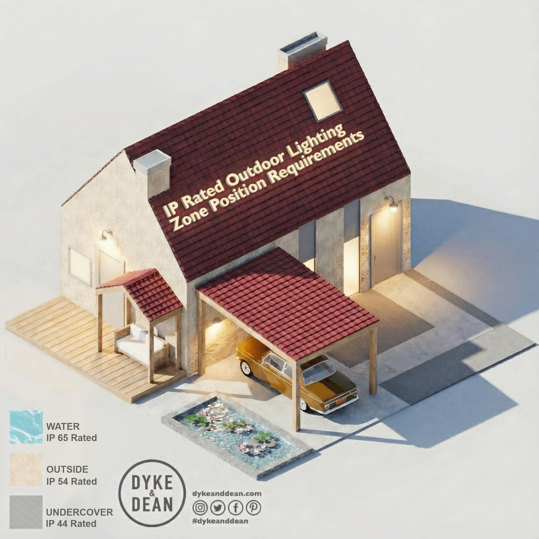 WALL ARM BRASS BULKHEAD LAMP - DYKE & DEAN