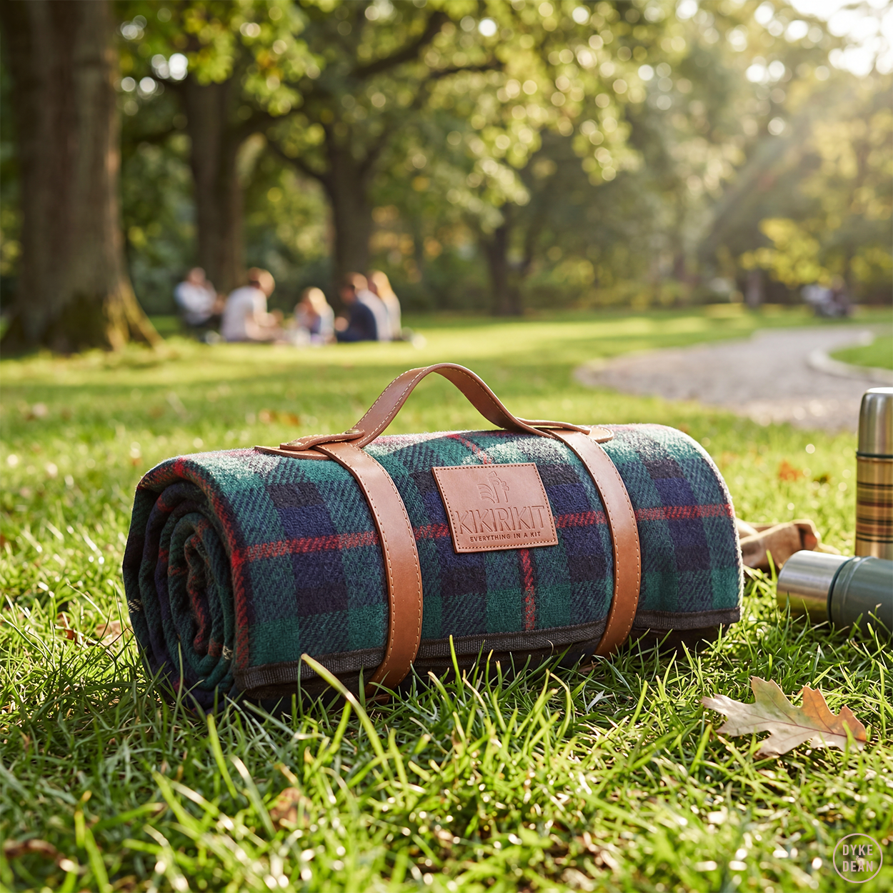 WATERPROOF TRAVEL NAVY PICNIC BLANKET - DYKE & DEAN