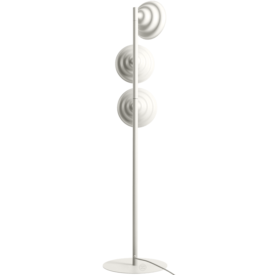 WAVE 3 LIGHT FLOOR LAMP CREAM - DYKE & DEAN