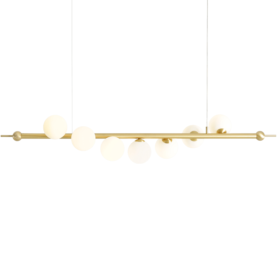 WAVE GLOBE PENDANT SHADE LIGHTS BRASS - DYKE & DEAN