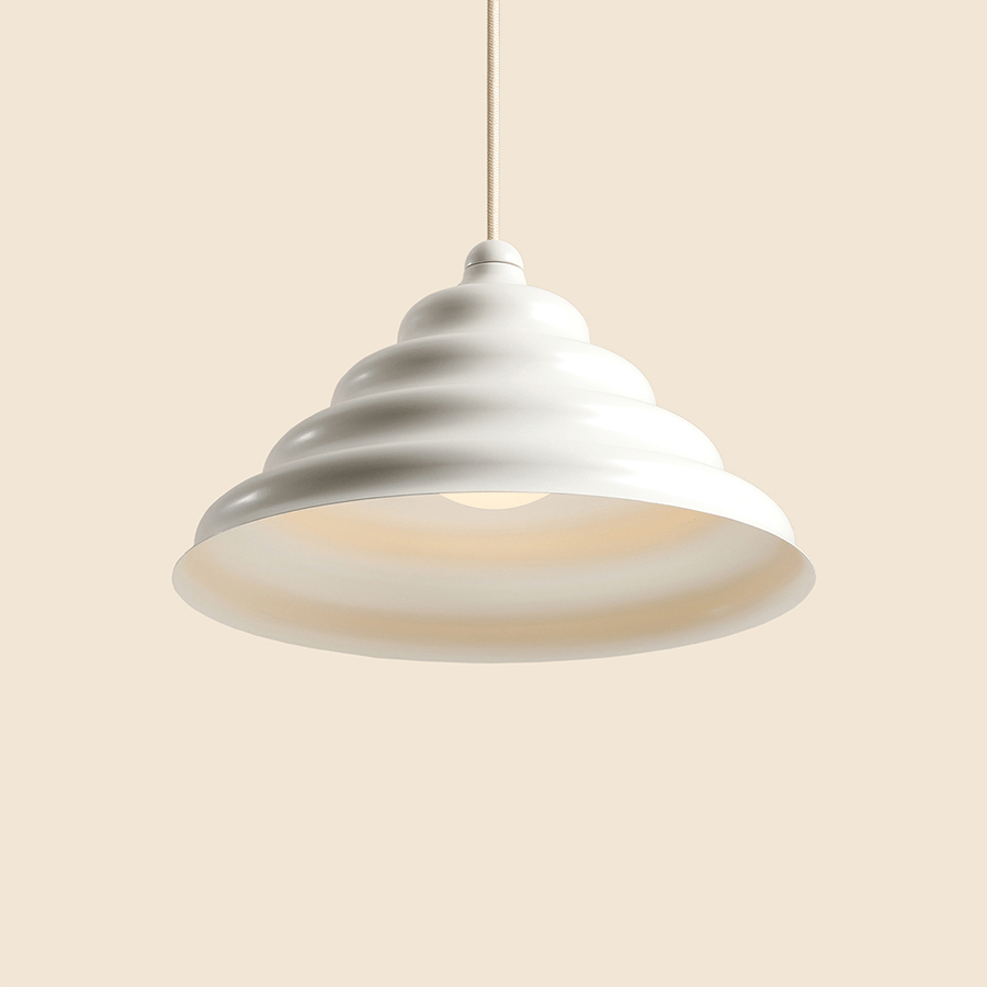 WAVE HANGING PENDANT LIGHT CREAM L - DYKE & DEAN