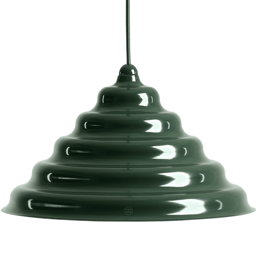 WAVE HANGING PENDANT LIGHT DEEP GREEN XL - DYKE & DEAN