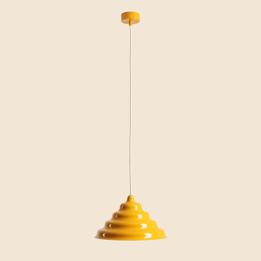 WAVE HANGING PENDANT LIGHT YELLOW L - DYKE & DEAN