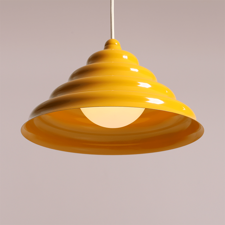 WAVE HANGING PENDANT LIGHT YELLOW L - DYKE & DEAN