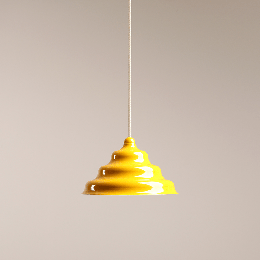 WAVE HANGING PENDANT LIGHT YELLOW M - DYKE & DEAN