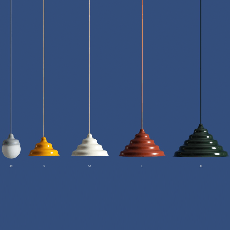 WAVE HANGING PENDANT LIGHT YELLOW M - DYKE & DEAN