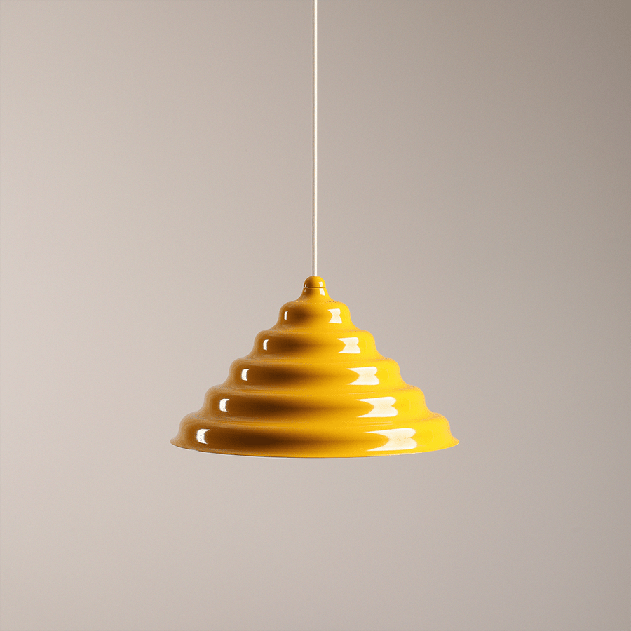 WAVE HANGING PENDANT LIGHT YELLOW XL - DYKE & DEAN