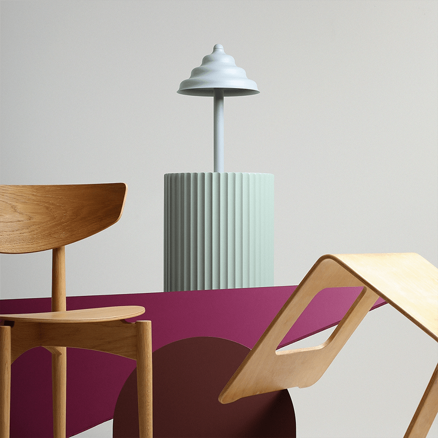 WAVE TABLE LIGHT GREY - DYKE & DEAN