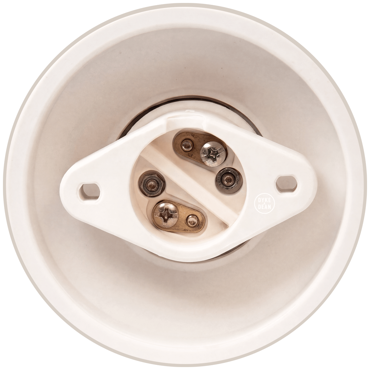 WHITE CERAMIC WALL & CEILING LAMP - DYKE & DEAN