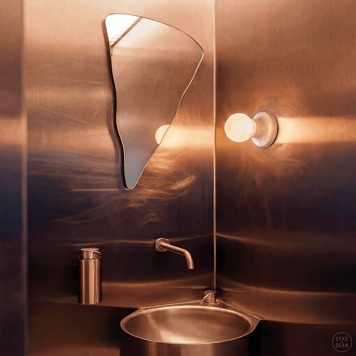 WHITE CERAMIC WALL & CEILING LAMP - DYKE & DEAN