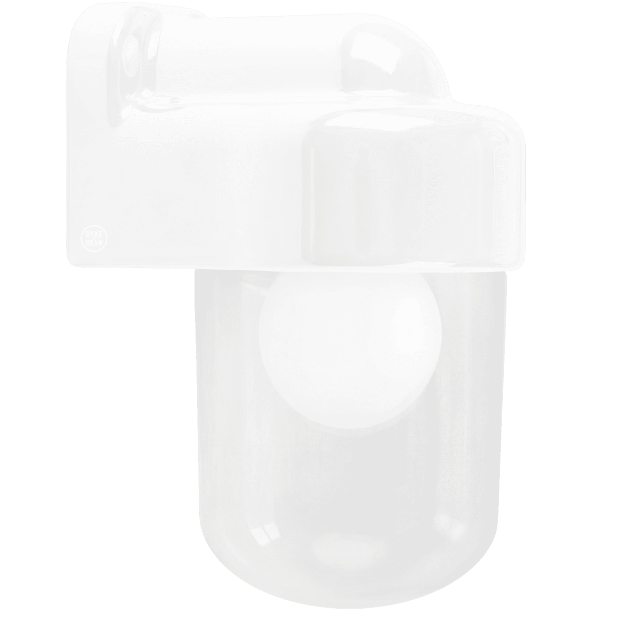 WHITE CLEAR PORCELAIN WATERPROOF SAUNA WALL LIGHT - DYKE & DEAN