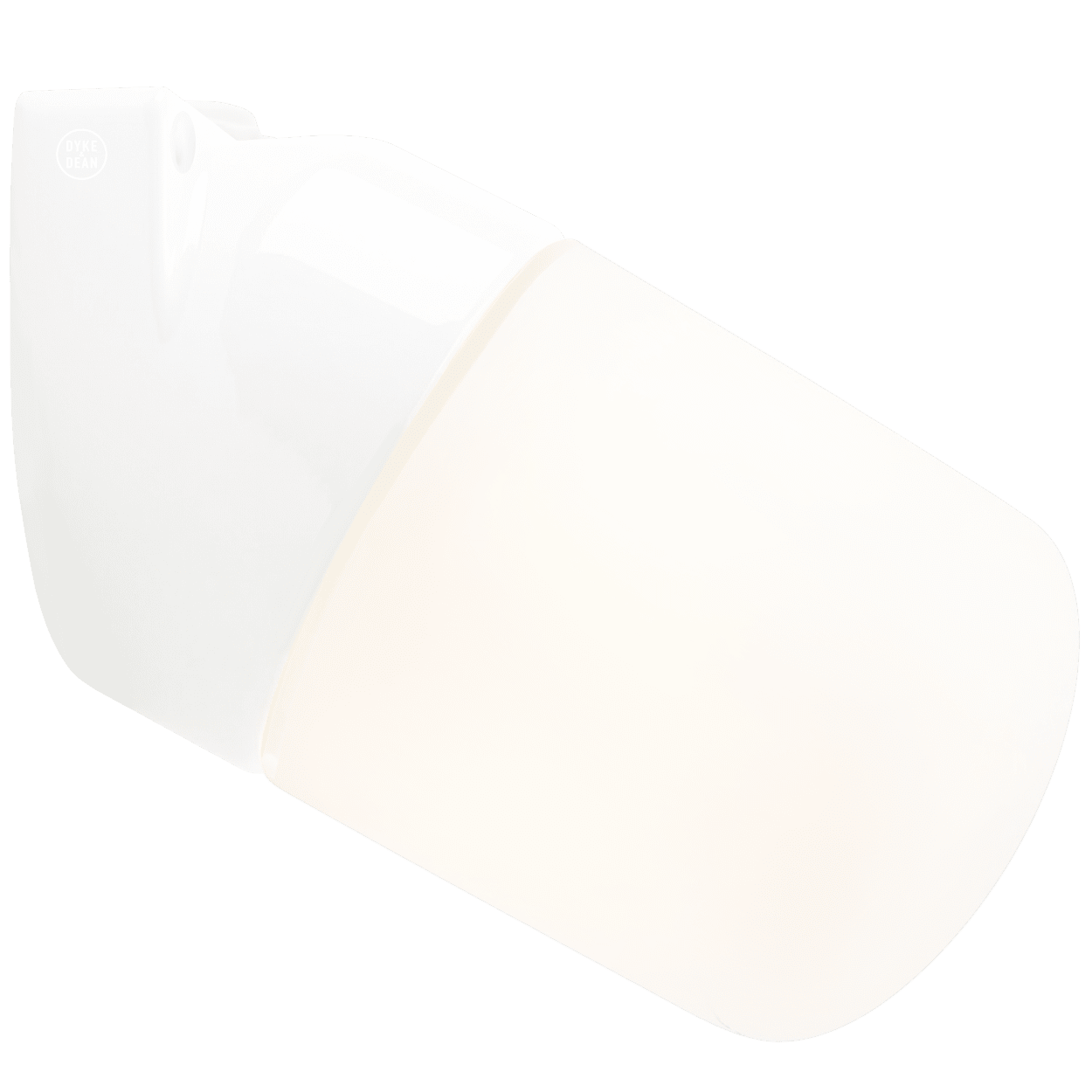 WHITE FROSTED PORCELAIN WATERPROOF ANGLED WALL LIGHT - DYKE & DEAN