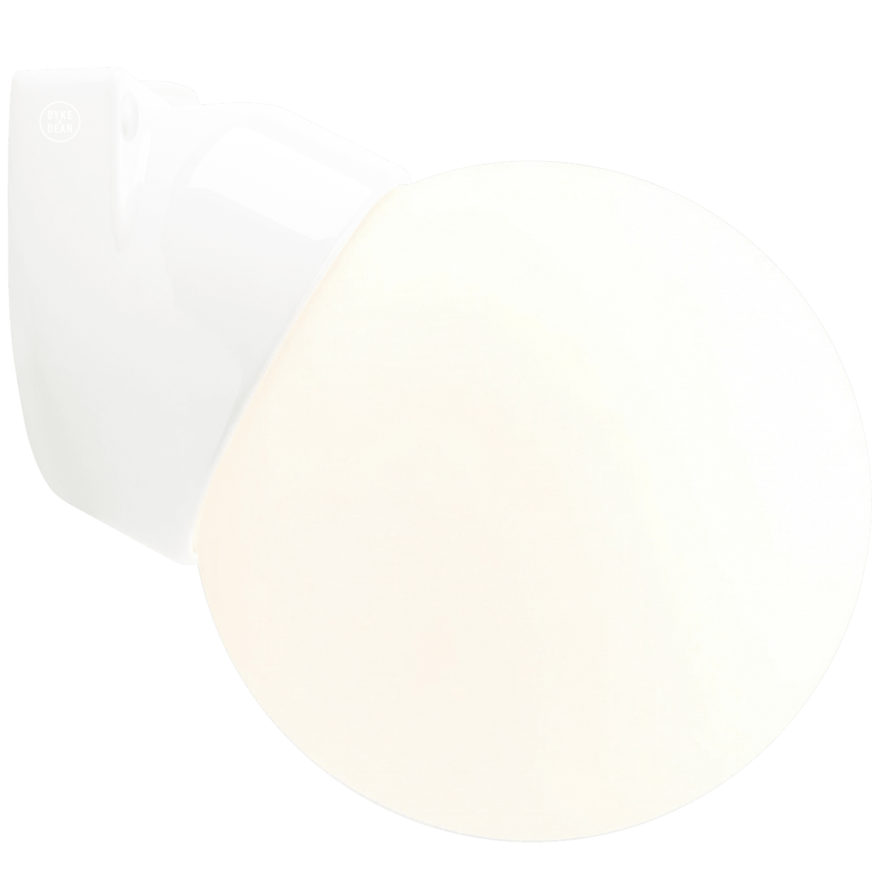 WHITE GLOBE PORCELAIN WATERPROOF ANGLED WALL LIGHT - DYKE & DEAN