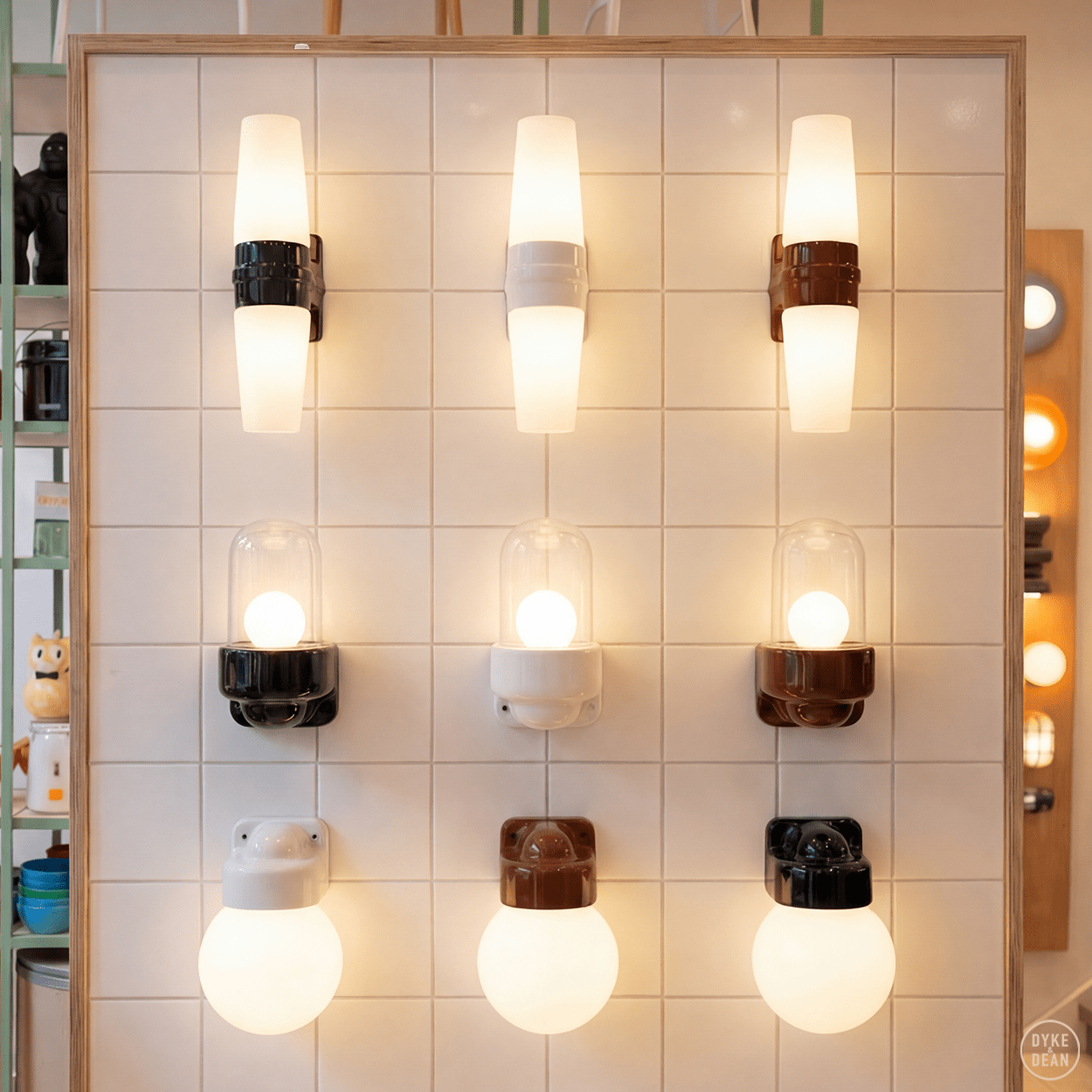 WHITE GLOBE PORCELAIN WATERPROOF SAUNA WALL LIGHT - DYKE & DEAN