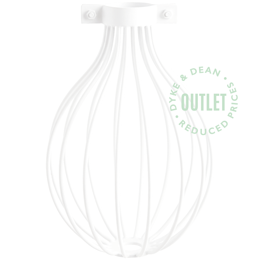 WHITE METAL BALLON E27 LIGHT CAGE OUTLET - DYKE & DEAN