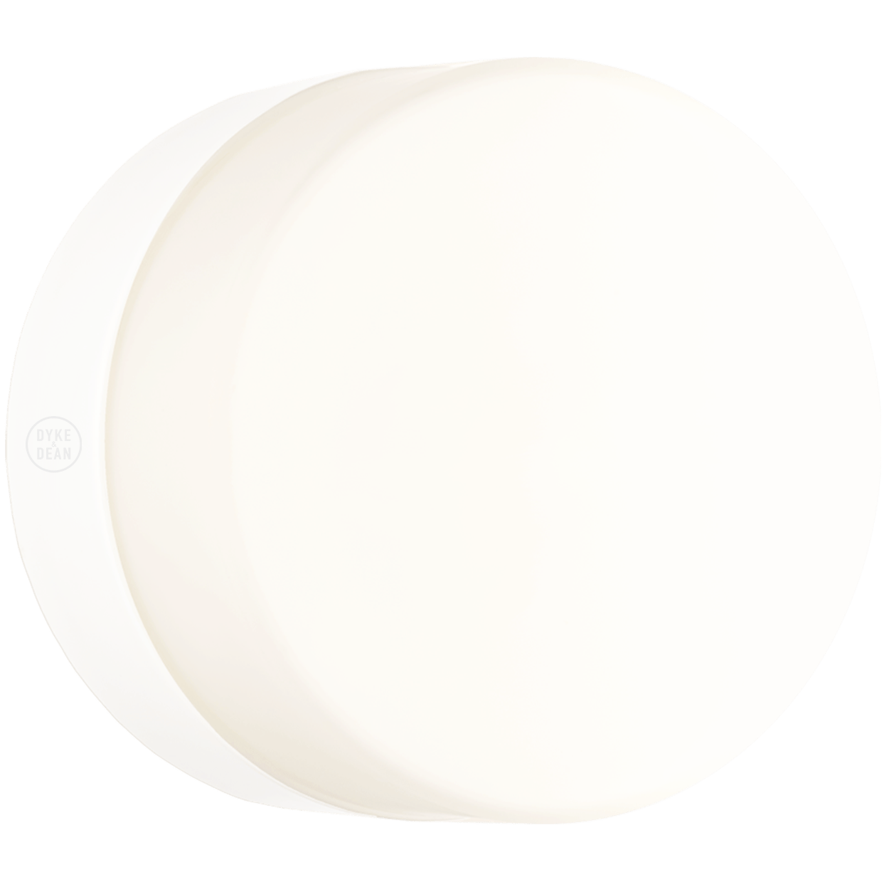 WHITE PORCELAIN WATERPROOF WALL DISC LIGHT - DYKE & DEAN
