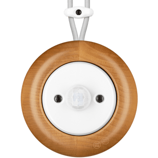 WOODEN PORCELAIN SURFACE MOUNTED FAGUS SOCKET MOTION SENSOR - DYKE & DEAN