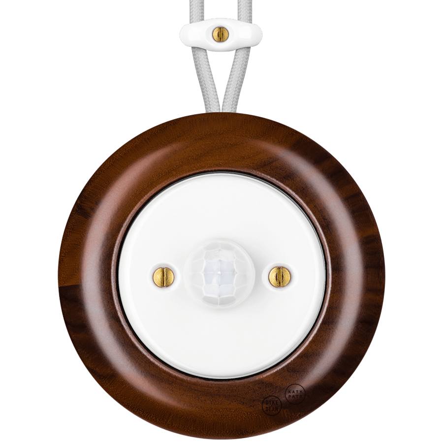 WOODEN PORCELAIN SURFACE MOUNTED NUC MAG SOCKET MOTION SENSOR - DYKE & DEAN