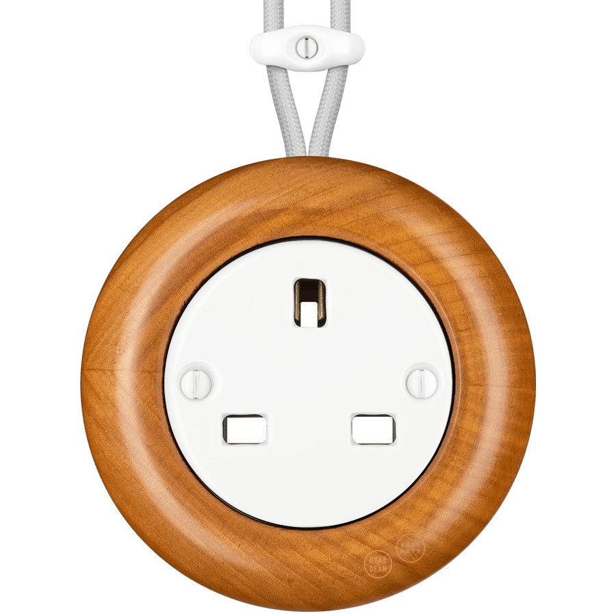 WOODEN PORCELAIN SURFACE MOUNTED PADELUS SOCKET UK - DYKE & DEAN