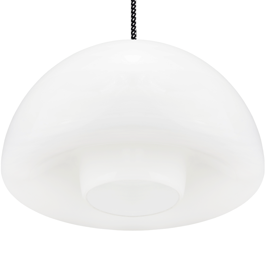 60s OPALINE GLASS PENDANT SHADE - DYKE & DEAN