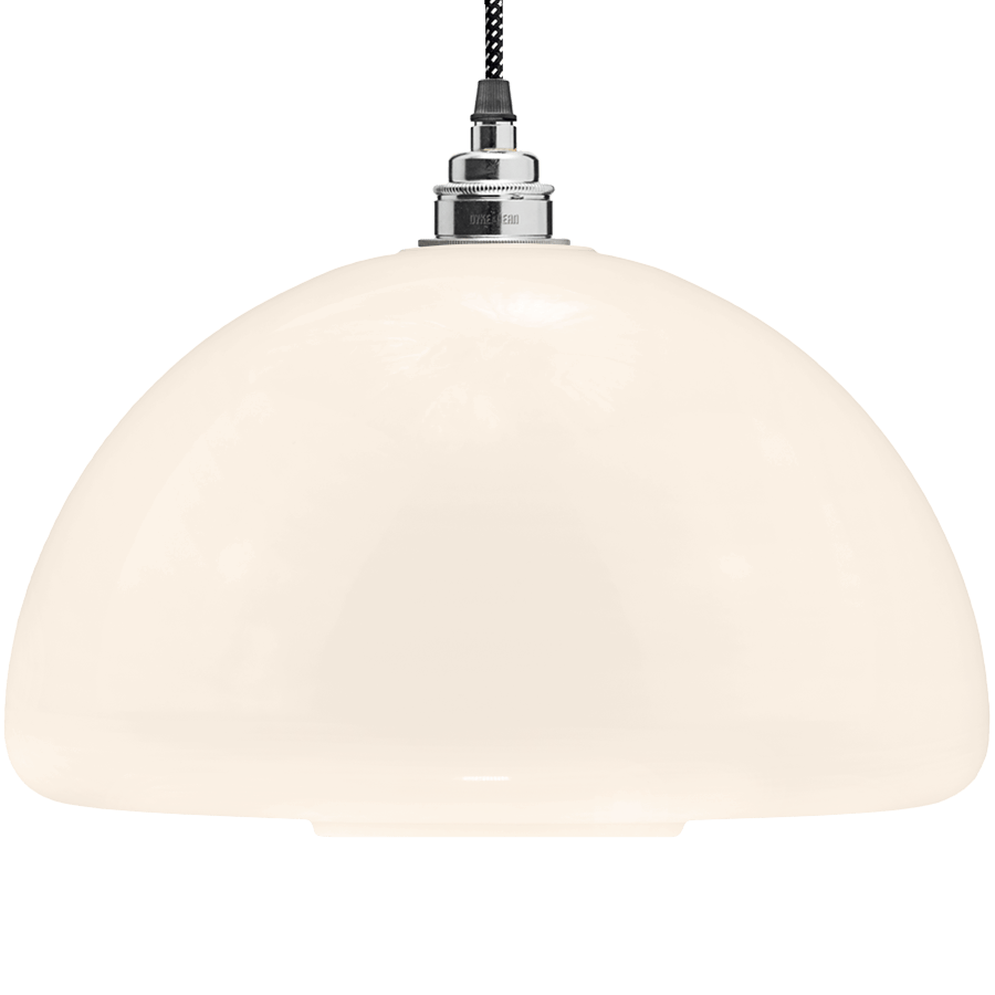 60s OPALINE GLASS PENDANT SHADE - DYKE & DEAN