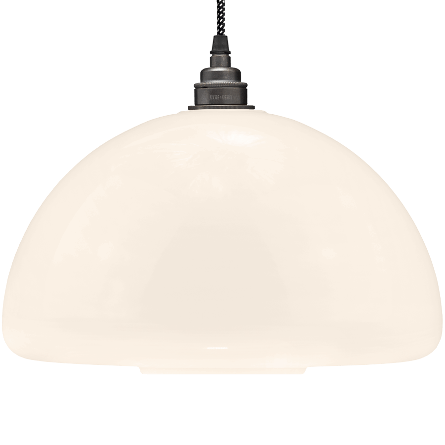 60s OPALINE GLASS PENDANT SHADE - DYKE & DEAN